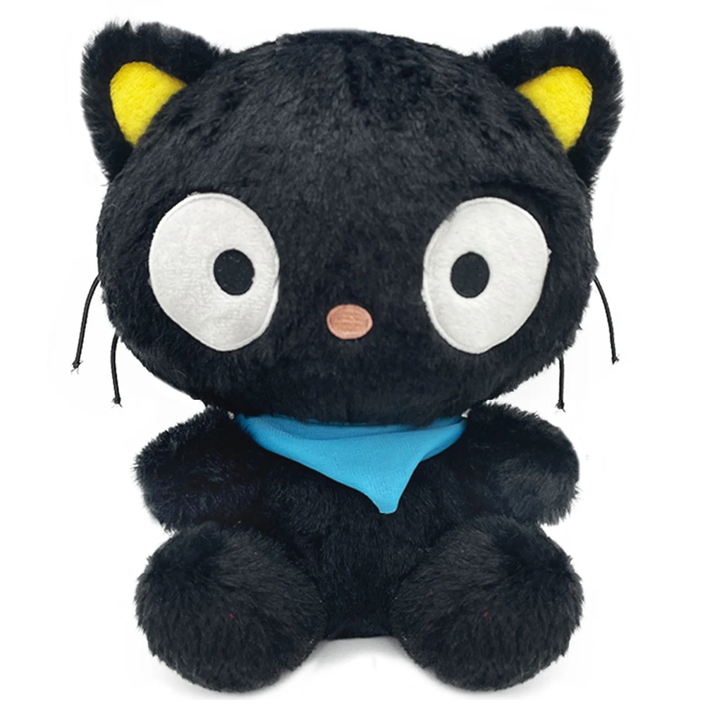 

New Cute Chococat Black Cat With Blue Scarf Plush Stuffed Animals 25cm Kids Toys Dolls Children Baby Gifts