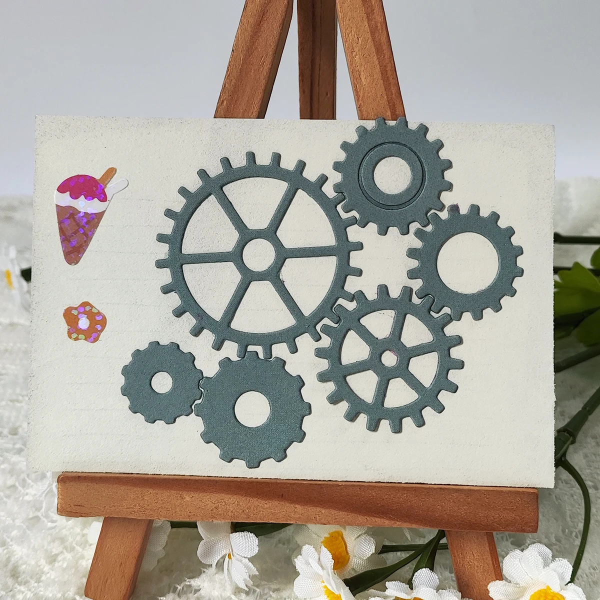 Description Picture 6 of itemEiffel Tower Balloon Tag Letter & Globe Stationery Puzzle Embossed Gear Template Carbon Steel Cutting Dies For DIY Scrapbooking