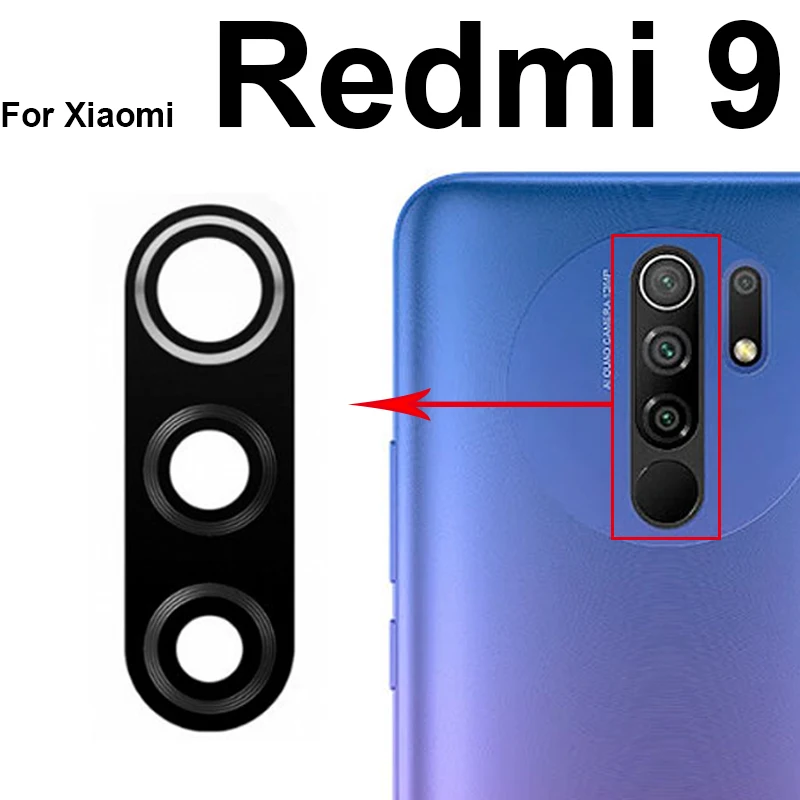 Back Camera Glass Back Rear Camera Glass Lens With Sticker Glue For Xiaomi Redmi 10 9 8 7 6 Pro 9T 9C 9A 8A 7A 6A Back Camera Glass Lens Adhensive