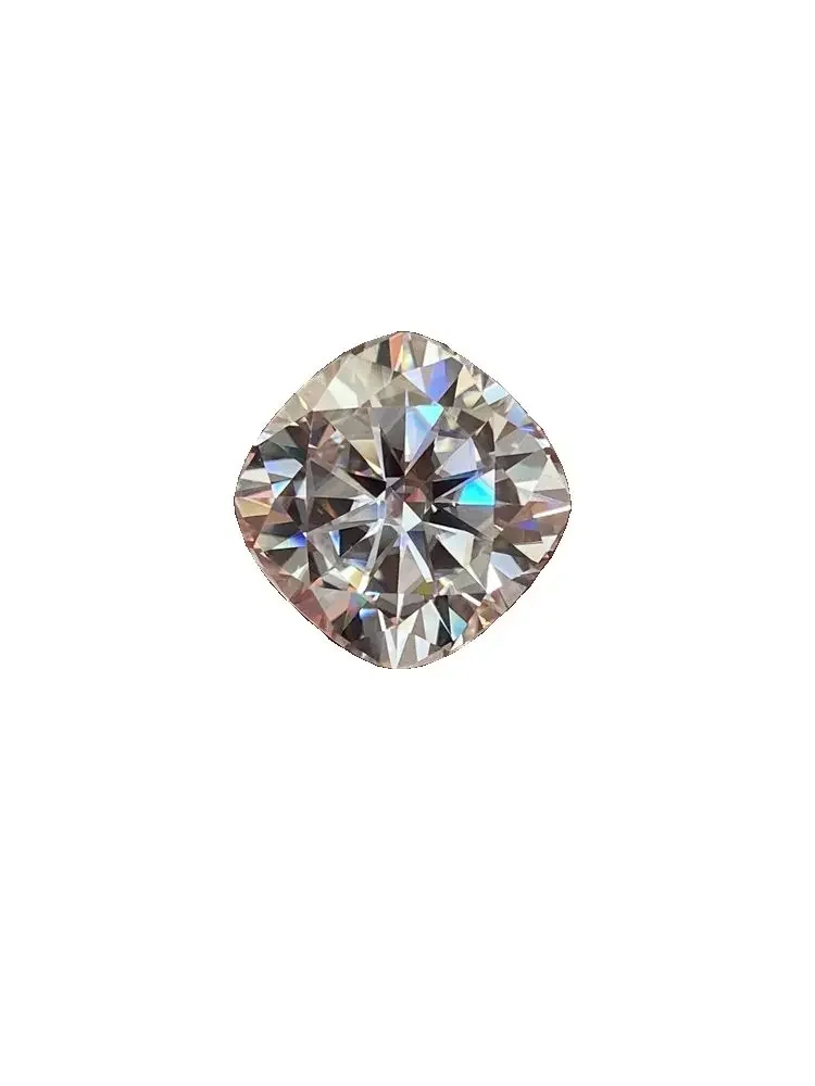 Meisidian Super White 8x8mm D VVS1 Cushion Pass Positive Diamond Tester 2 Carat Moissanite Loose