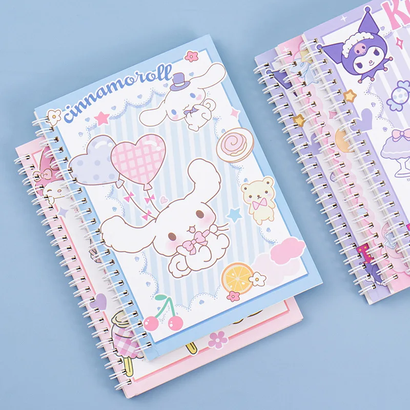 

Новый аниме Kawaii Sanrio Kuromi блокнот Cinnamoroll My Melody девушка студент мультфильм А5 спираль книга дневник Канцтовары Оптовая продажа подарок