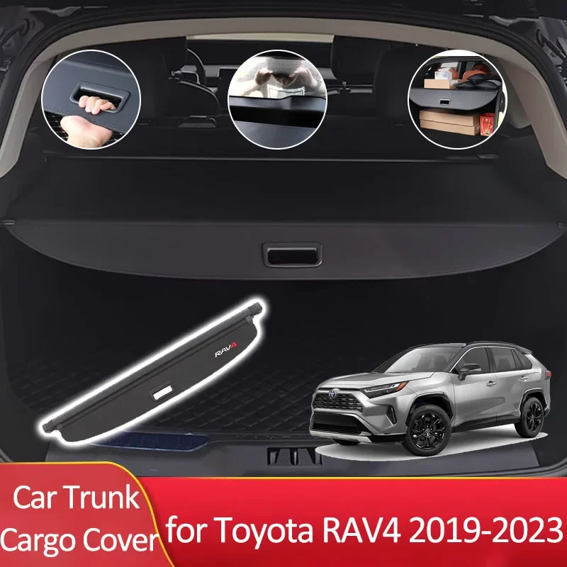 

Car Trunk Cargo Cover for Toyota RAV4 RAV 4 XA50 2023 2022 2021 2020 2019 Auto Accessories Luggage Rear Curtain Tray Anti-peep