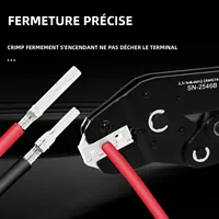 Pince à sertir pour fil solaire photovoltaïque SN-2546B, connecteurs solaires 2.5/4/6 mm2, panneau solaire, Kit d'outils de serrage pour câble PV 2