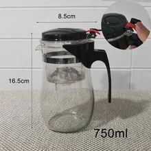  New Heat Resistant Glass Teapot With Stainless Steel Infuser Heated Container Tea Pot Good Clear Kettle Square Filter Baskets 