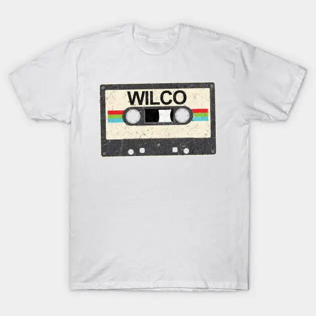 New Muslimvintage Cassette Tape Wilco T-Shirt Manica Corta Tutte Le Taglie Da S A 5 X