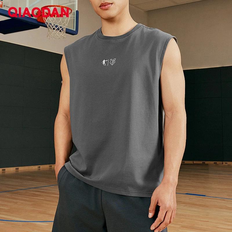 QIAODAN Sports Vest for Men 2024 Comfortable Sweat Absorption Athletic Breathable Loose Casual Sleeveless T-shirts XVS23241162