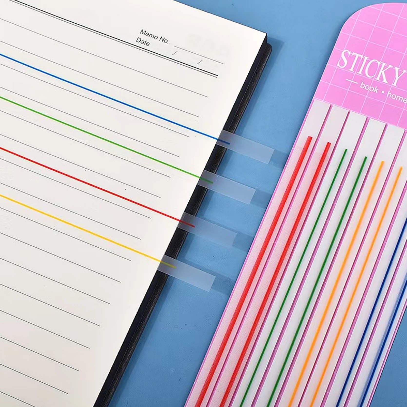 160 Sheets Narrow Sticky Index Strips, Multicolor Self-Adhesive Page Tabs,Slim Sticky Notes for Reading,Study&File Organization - 4