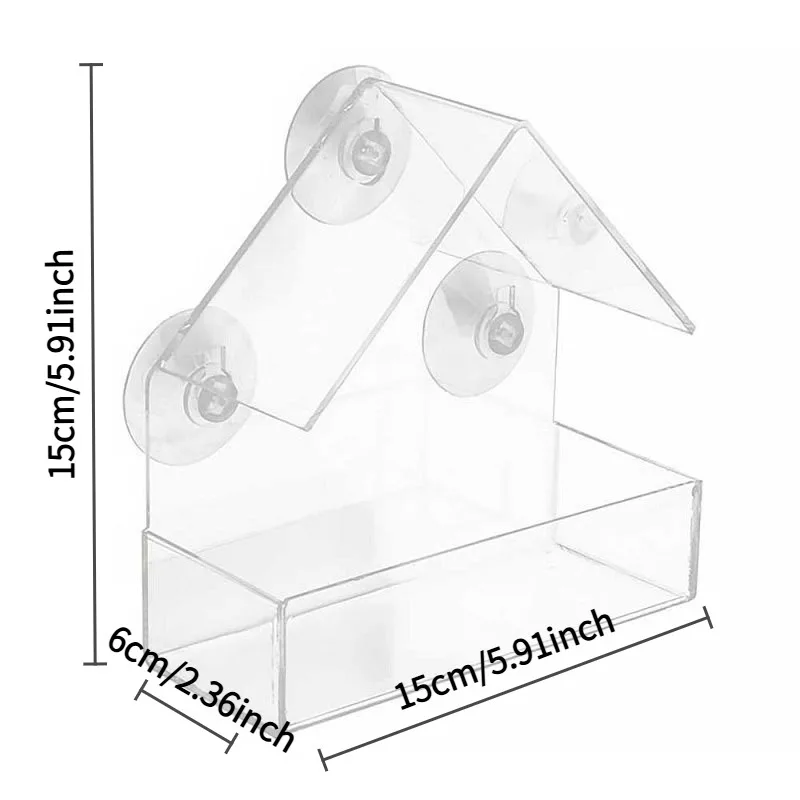 مغذي طيور شفاف للنوافذ | متجر الجيل الأخضر