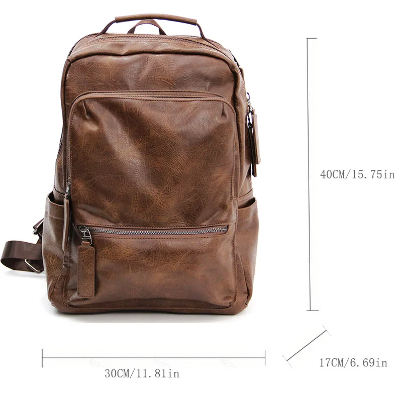 Vintage Men's Backpack with Large Capacity for Laptop, School, Travel