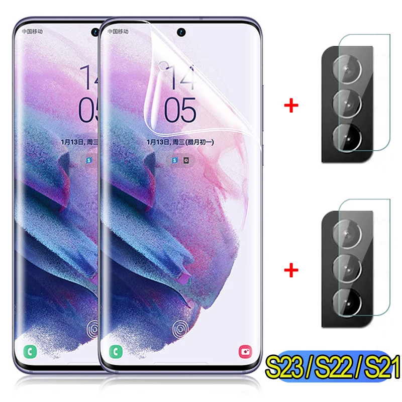 S23 Ultra Pellicola Idrogel + Fotocamera Samsung S22 Ultra Screen Protector Samsung S 21 Fe Morbido Vetro Galaxy S 23 S21 Plus S22 Samsung S23 Hydroge