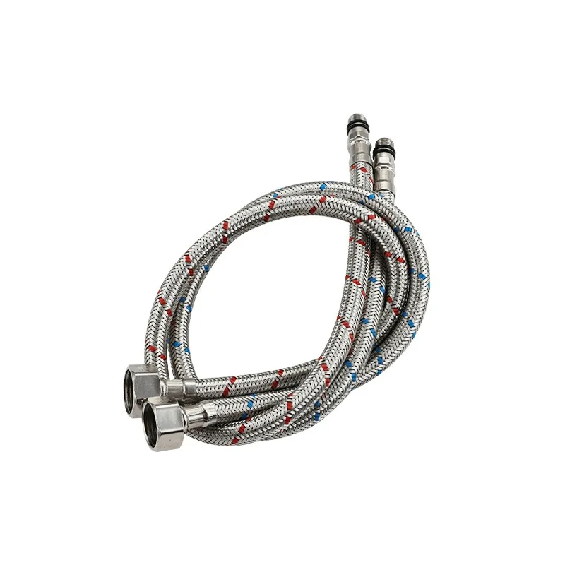 1Pair G3/8 60cm Stainless Steel Flexible Plumbing Pipe Cold Hot Mixer Faucet  Water Supply Hoses Facuet Hose Bathroom Accessories - AliExpress