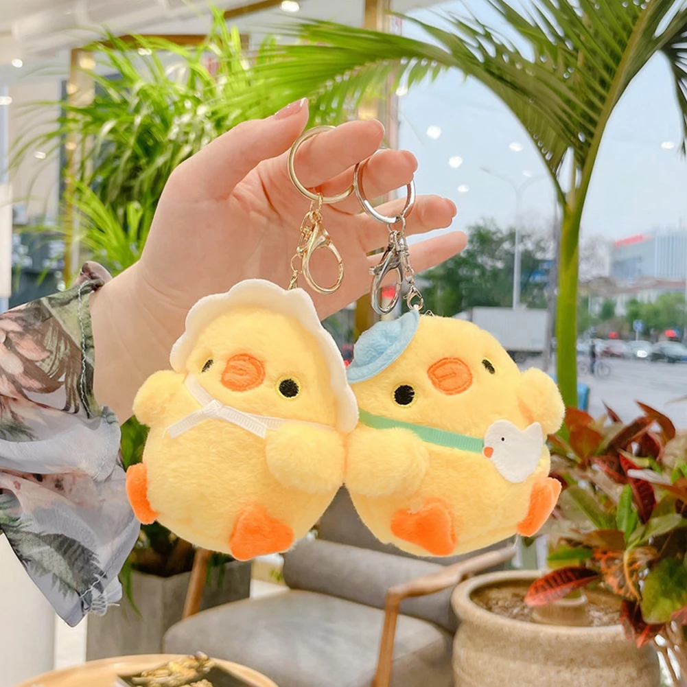 Portachiavi in peluche, ciondolo a di anatra reale, accessorio portatile per chiavi 'auto, 10,9 cm, ciondolo per borsa, per zaino e portafoglio