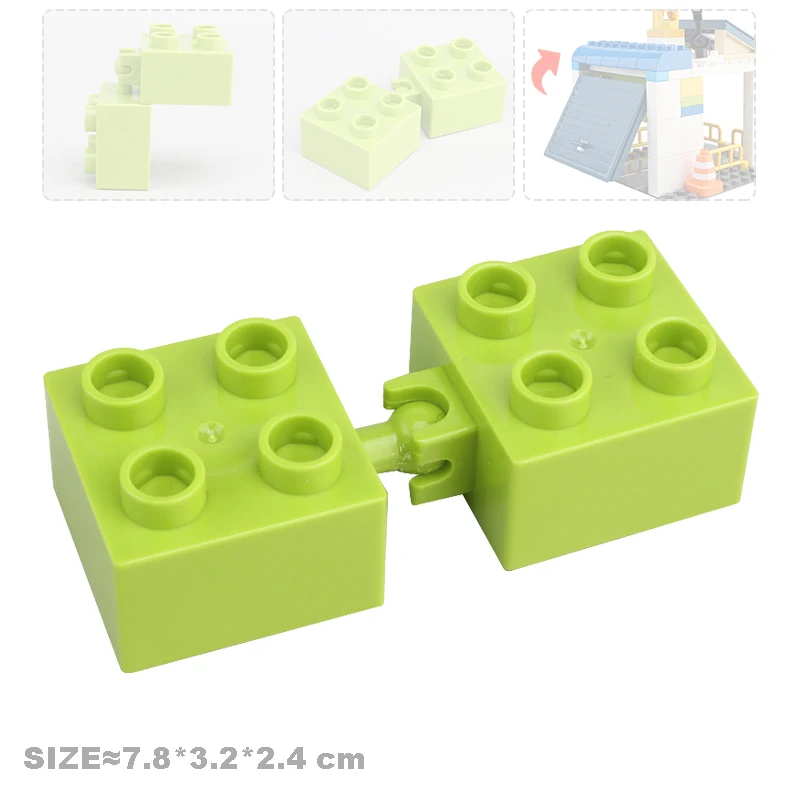 Big Building Block Accessories for Kids - Houses & Villas Construction Set with Rotating Gear Connections