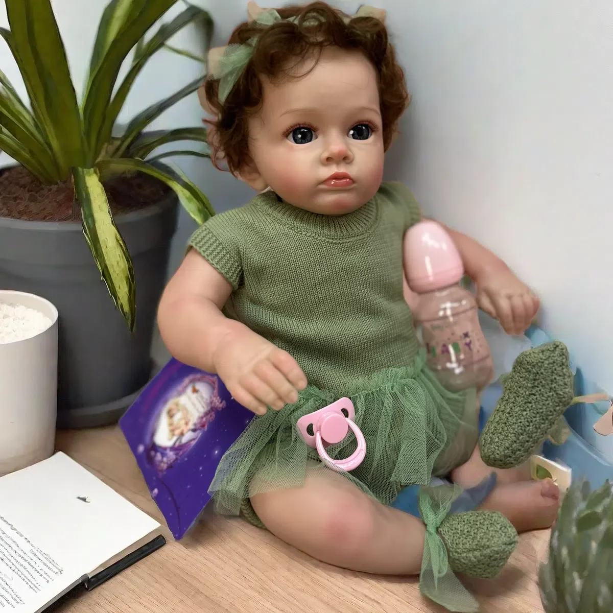 22 Pollici Tutti Bebe Reborn Girls Muecas Cofnaughabomaesula Muslimaboneca Reborn Dolls With Rooted Hair