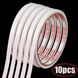 10 Rolls Double Sided Tapes for Gift Wrapping DIY Craft Home Office Stationery Supplies Self-adhesive Strong Double-sided Tape
