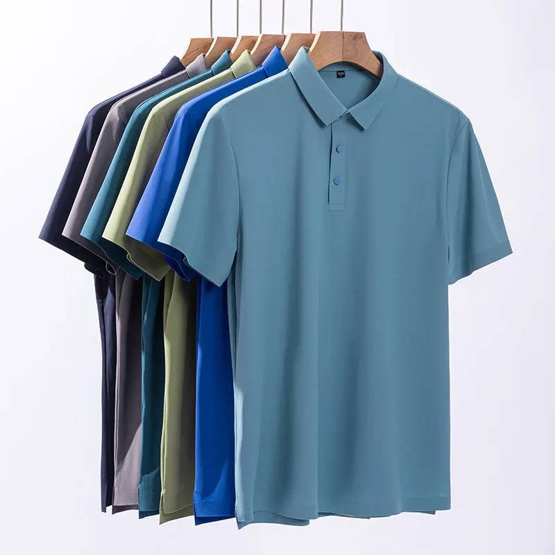 

Рубашка-поло Базовая однотонная, модный простой Повседневный Свободный пуловер с коротким рукавом, мягкая уютная Классическая Повседневная футболка без следов, на лето