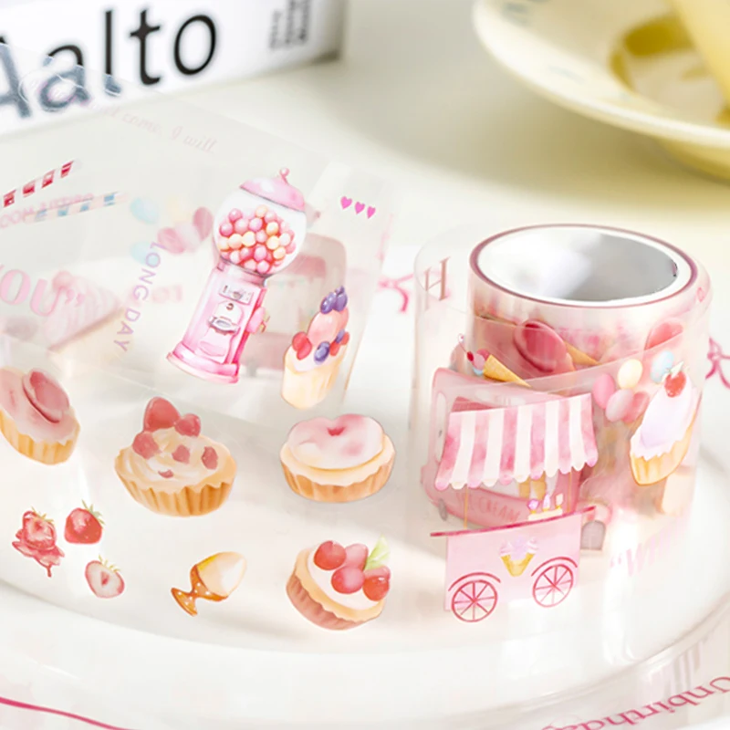 Mr. Paper, milk tea and coffee themed stickers, scrapbook,phone case,diary decoration stationery stickers tape200cm/roll 4