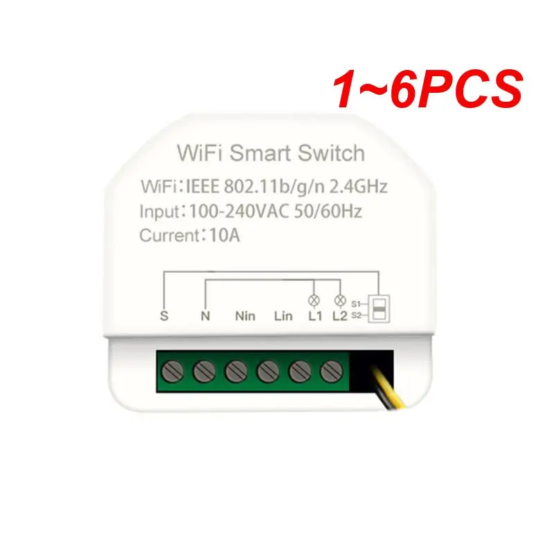 

1 ~ 6 шт., Wi-Fi Смарт-контроллер Tuya с таймером, контроллер для умного дома, переключатели ВКЛ./ВЫКЛ., Мини Wi-Fi Смарт-переключатель, управление через приложение, обратный отсчет