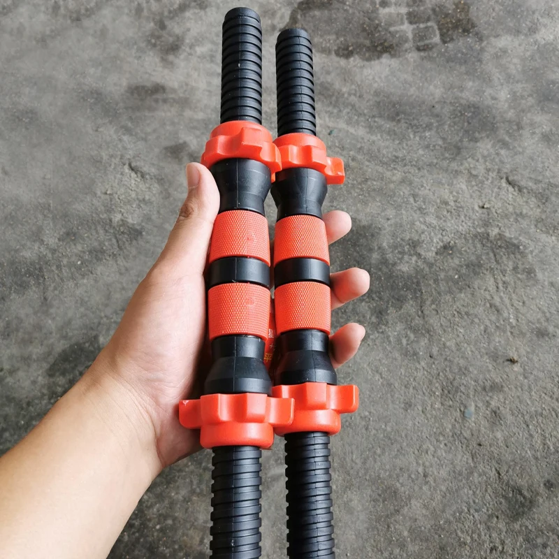 40/50cm Dumbbell Rod Solid Steel Weight Lifting Spinlock Bars With Connector For Gym Home Fitness Workout Barbells Handles weight lifting accessories,gym exercise equipment,gym handle