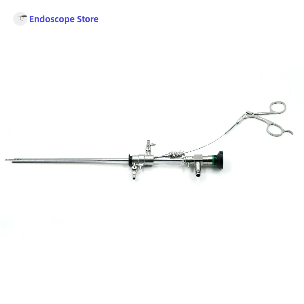 Medical Surgical Rigid Endoscope Hysteroscope Hysteroscopy Φ2.9mm Φ4mm 302mm 30° With Sheath Working Element Forceps Gynecology