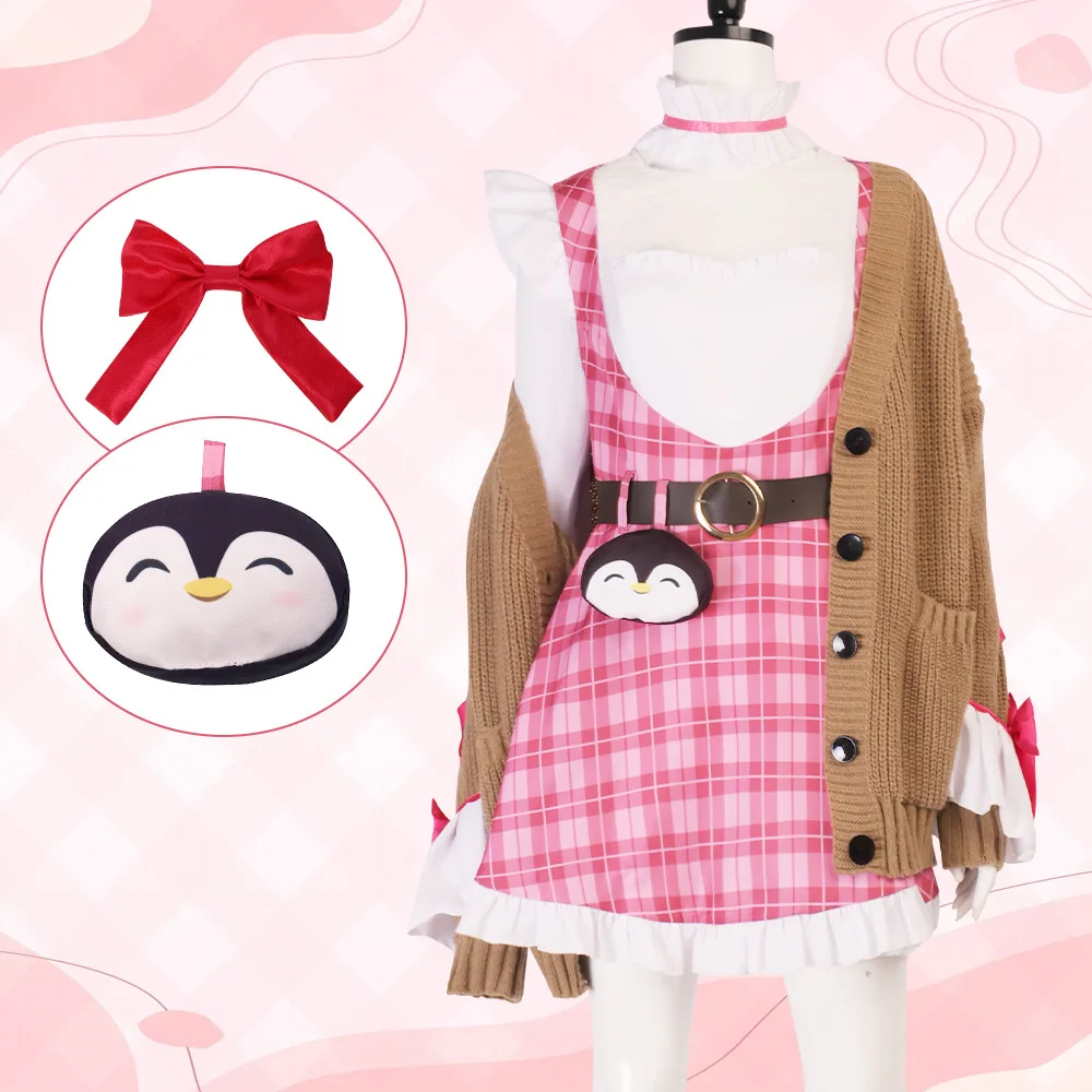 VTuber: NIJISANJI Petra Gurin | Pink VTuber Cosplay Costume 29 NIJISANJI EN OBSYDIA Petra Gurin VTuber Cosplay Costume for Women (Unofficial)