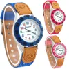 Beautiful Boys Girls Quartz Watch Kids Children's Fabric Strap Student Time Clock Wristwatch Colorful Number Dial birthday Gifts 2