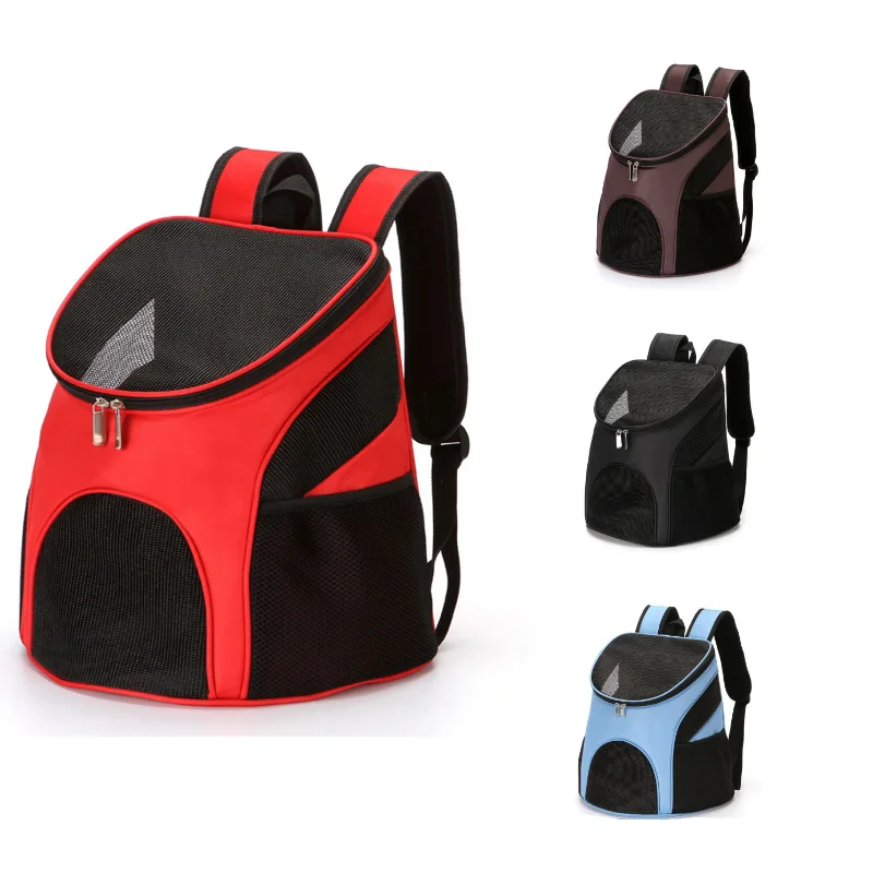 

Pet Portable Foldable Mesh Carrier Backpack Breathable Bag Dog Cat Large Capacity Outdoor Travel Carrier Double Shoulder Bag
