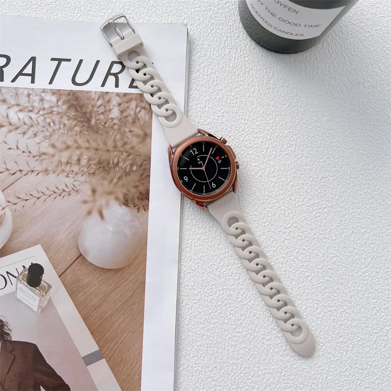 Enhanced Silicone Sport Watch Band with Air Holes, 20mm/22mm Strap