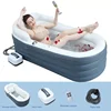 Modern Inflatable Bathtub Household Bathroom Bathtubs Massage Constant Temperature Whirlpool Adult Creative Folding BathtubZAQ 5