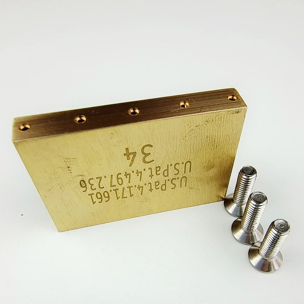 【Hergestellt in Japan】 Tremolo-System-Brücke für E-Gitarre, Messingblock für Teile der FR Floyd Rose Special Bridge, hergestellt in Korea, 34 mm – Detail 5