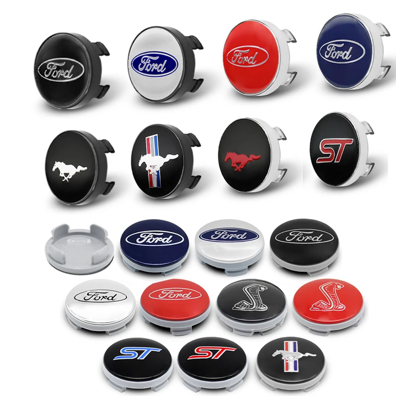 4Pc Car Wheel Center Hub Cap 56mm 60mm 54mm Rim Cover Sticker Accessory for Ford Fiesta Mondeo Fusion Explorer Escape Focus Kuga