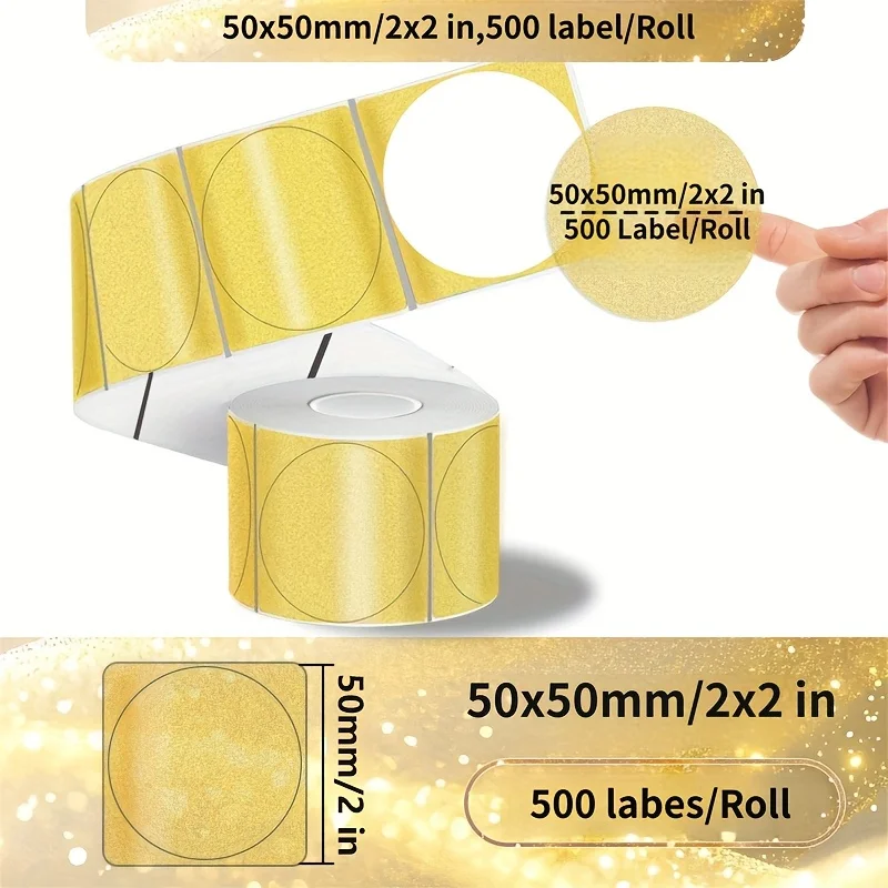 5cm Transparent Labels |500Pcs Perfect for Invitations,Gifts,Coffee & Beverage DIY Crafts,Wedding Anniversaries, Gift Wrapping,