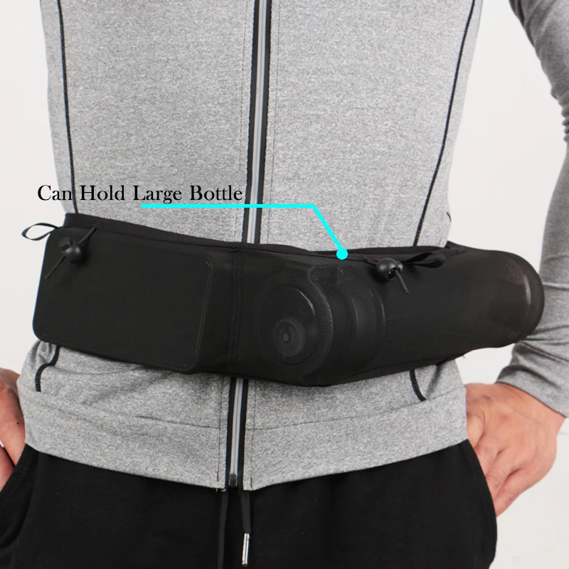 QUESHARK Running Waist Bag Elastic Mesh Close-fitting Cell Phone Bag Multifunctional Large Capacity Cycling Mountain Water Bag 4