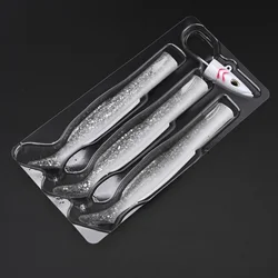 BLUX Vibrant Soft Eel Fishing Lure with Paddle Tail and Jig Head Hook - Saltwater Artificial Bait (Color D)