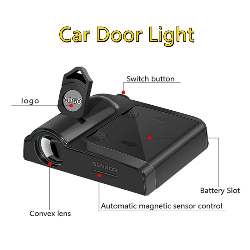 2Pcs Wireless Car Door LED Welcome Lights Projector Ghost Shadow Lamp N  Logo For Hyundai Veloster Kona Elantra i30 i20 Sonata