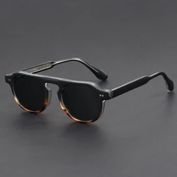 Vintage Tortoiseshell Acetate Unisex Glasses - Fashionable High - Quality Shades (Black tortoise shell)