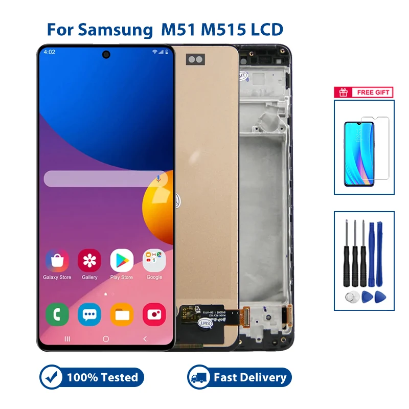 

6.7" Original Touch Screen For Samsung Galaxy M51 LCD M515 M515F Display Digitizer Assembly For Samsung M51 LCD Screen 100% Test