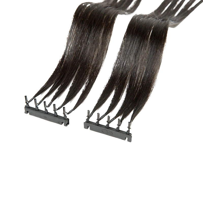 Straight 6D Human Hair Extension 2nd Generation Blonde Hairpeice 5 Rows 20pcs/Set Invisible Tiny Loop For Salon Hair Extension
