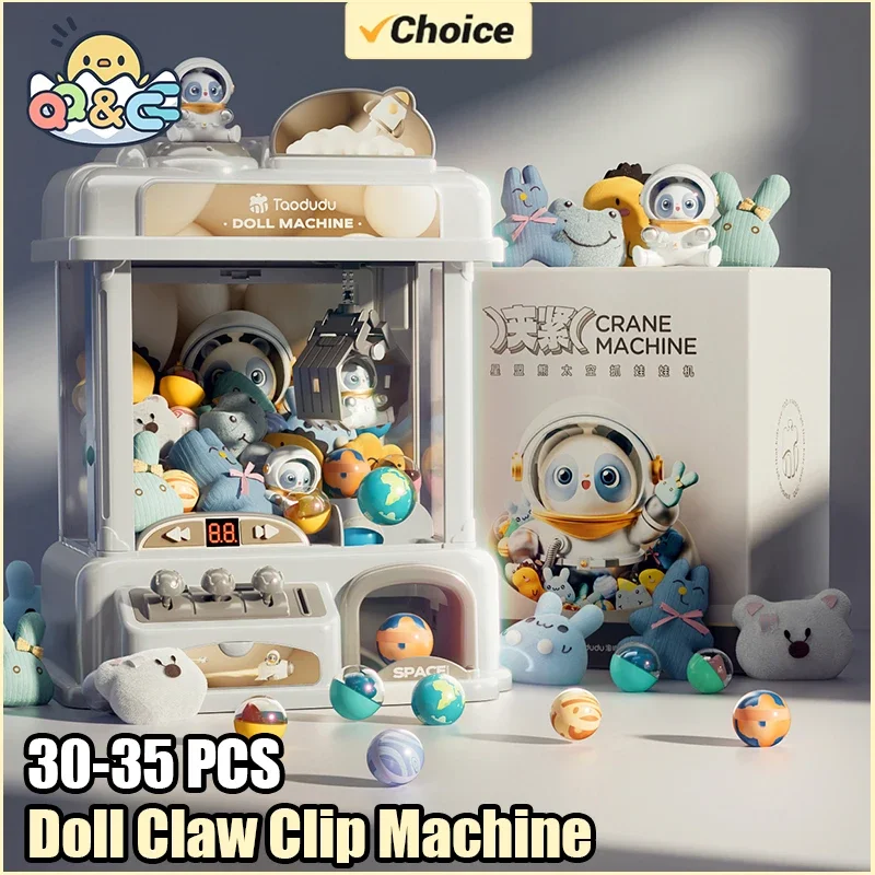 Mini Claw Machine Toy for Kids with Cute Plush Dolls