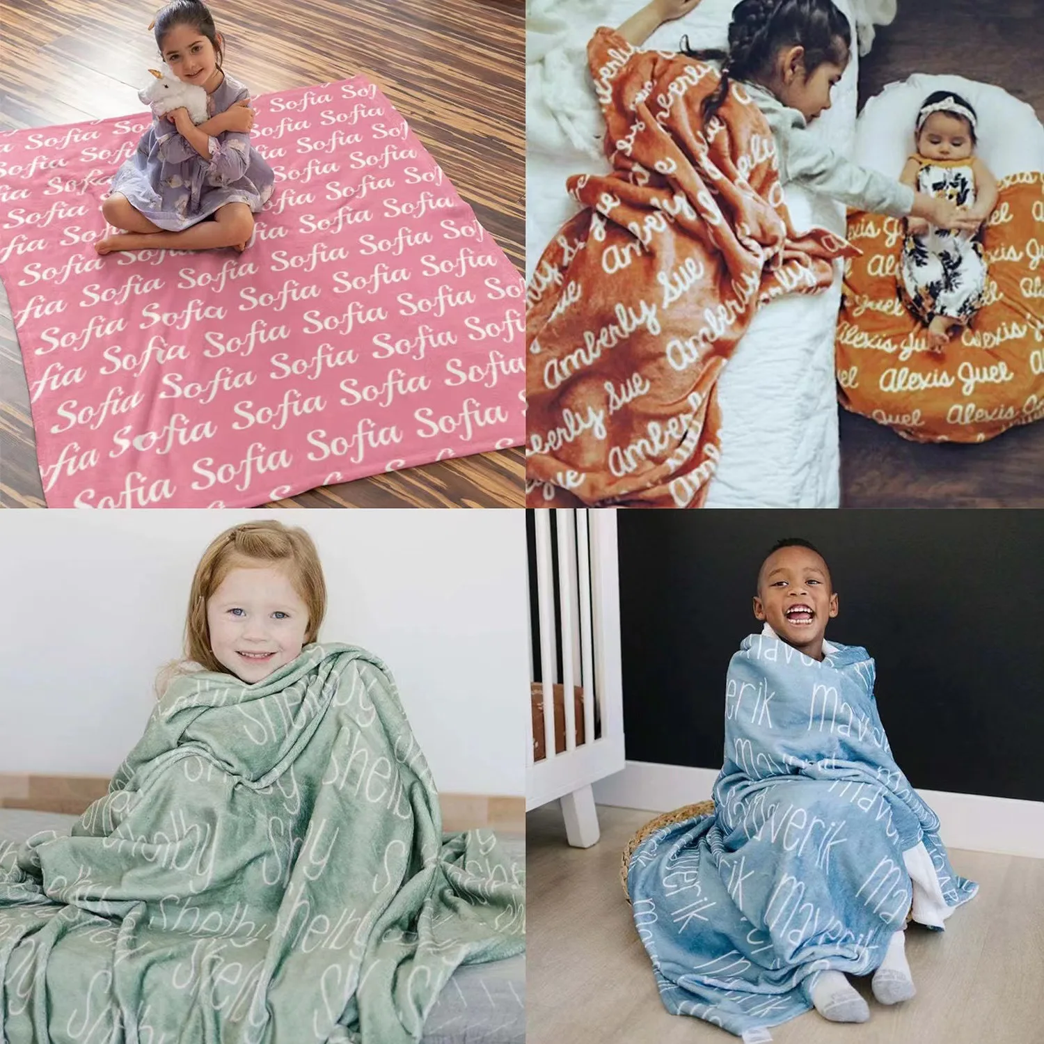 PERSONALIZED THROW BLANKETS FOR MOM & KIDS