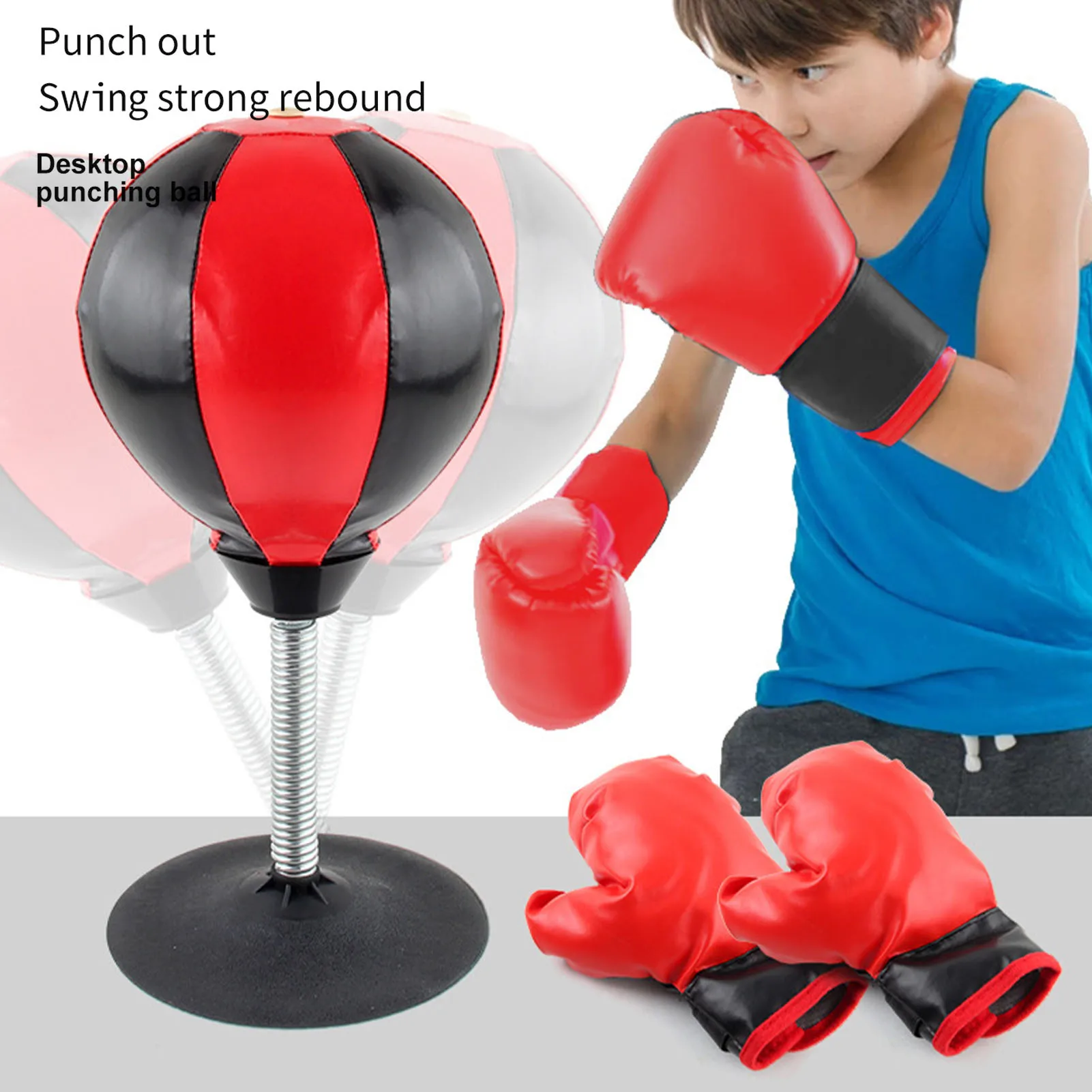 Sacco Da Boxe Da Boxe Con Supporto Sacco Da Boxe Autoportante Set Di Palline Da Boxe Regali Giocattolo Per Bambini Sacco Da Boxe Include Boxe Per Bamb