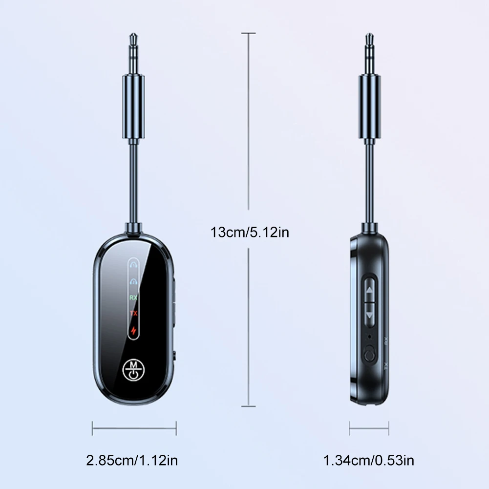 Bluetooth-Compatible Transmitter Receiver 3.5mm Low Latency Airplane Bluetooth-Compatible 5.4 Adapter Wireless Audio Transmitter