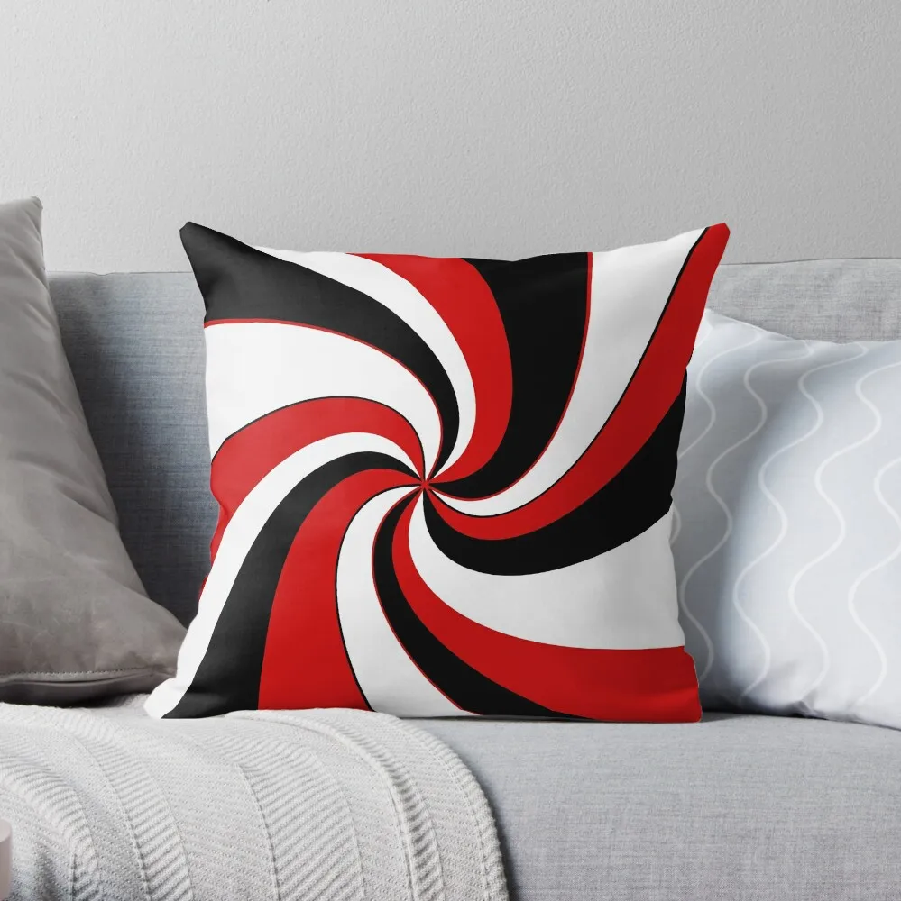 

Red, black and white twist designThrow Pillow Pillowcase Pillow Case Christmas