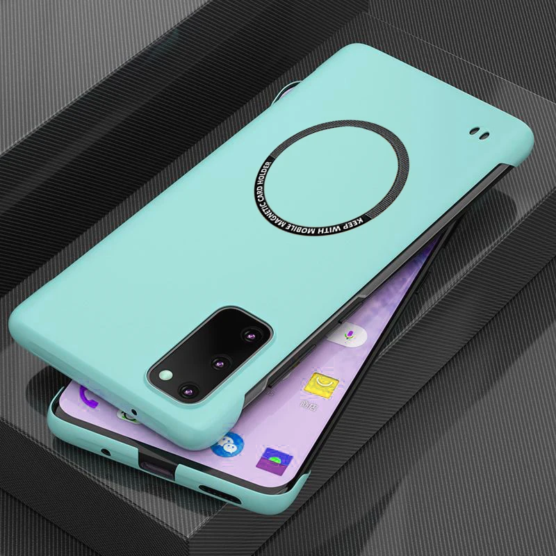Magnetische Eisen Rahmenlose Harte PC Telefon Fall Für Magsafe Huawei P60 P50 P40 P30 Honor 20 Lite 30 50 SE 60 70 80 90 Pro_voghion.com