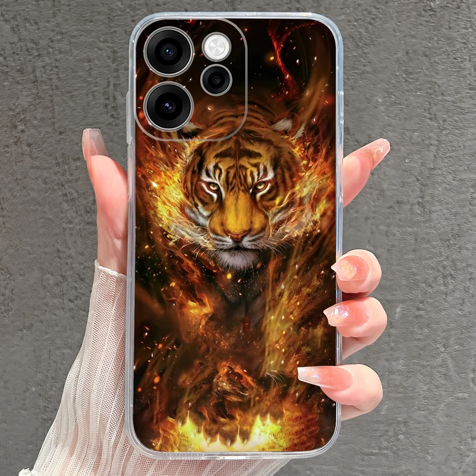 Cartoon Cat Astronaut Minimalist Soft Clear Phone Case