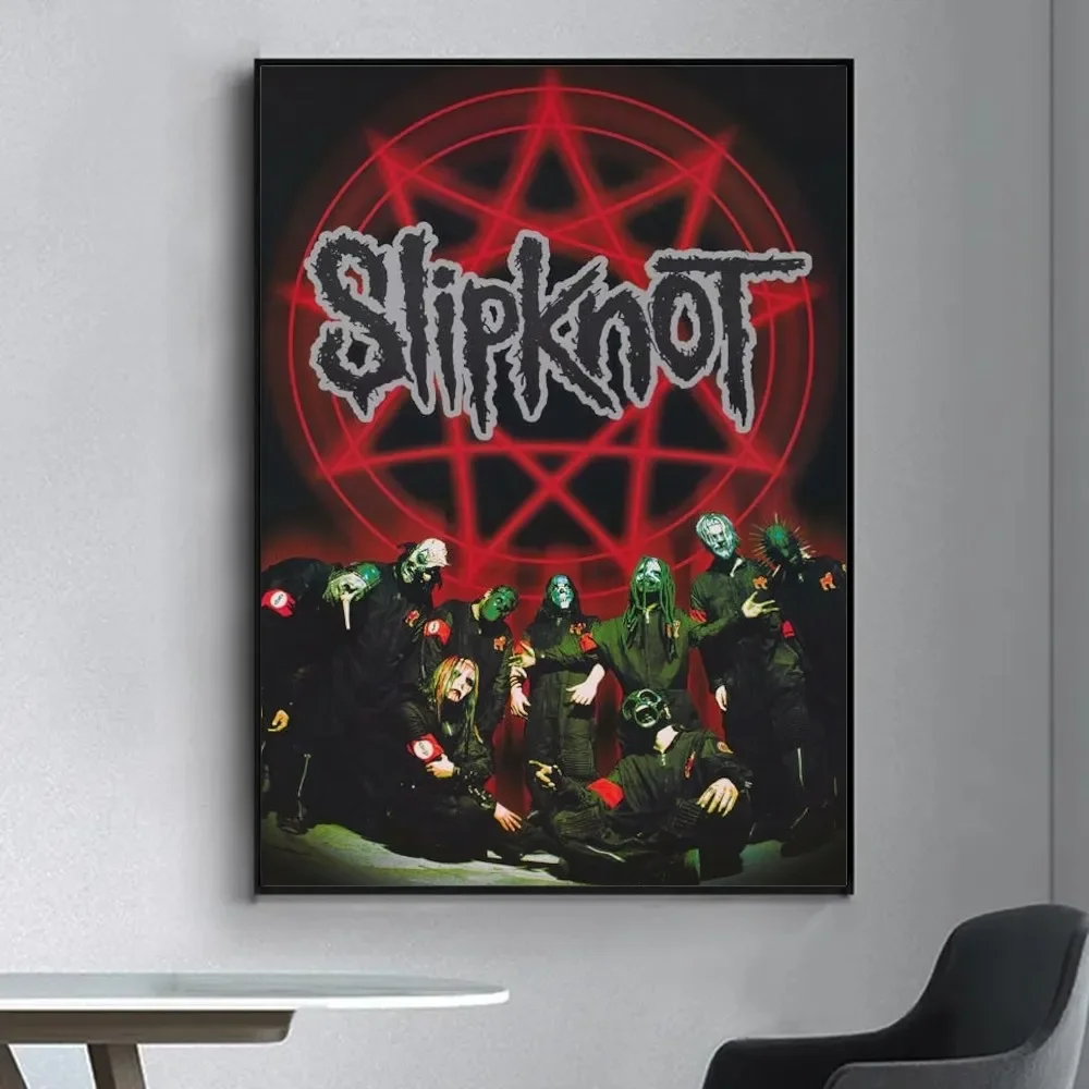Vintage Posters Poster Prints Rock S-Slipknot Band Posters Fancy Wall Sticker for Living Room Bar Decoration Vintage Decorative Painting Middle