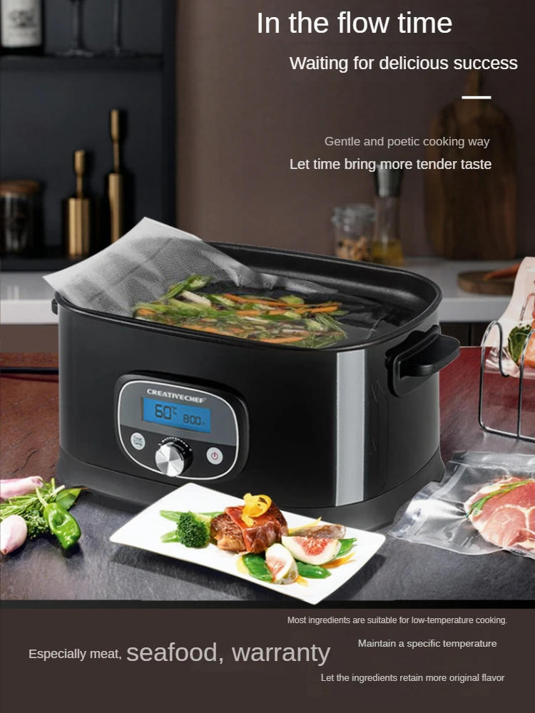 Sous Vide Cooker Low Temperature Slow-Boiling Machine Sous Vide Home Appliance Steak Slow Stew-Pan Light Food Molecular Cooking xianke electric ceramic stove household 3500w high power intelligent light wave oven does not pick a pot induction cooker