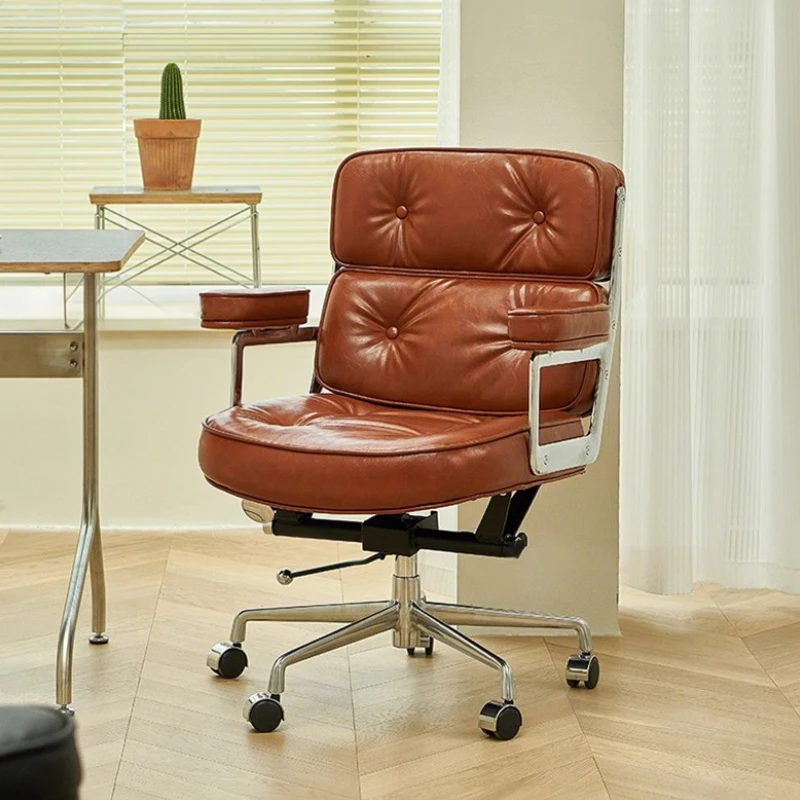 Solid Durable Office Chair Cute Lazy Designer Comfortable Office Chair Executive Cheap Study Ergonomic Metal Muebles Furniture 2