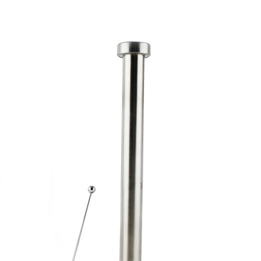 Silver Roll Holder with Round Base Standing Toilet Paper Holder Stainless Steel Roll Paper Towel Rack for Home Table Decor