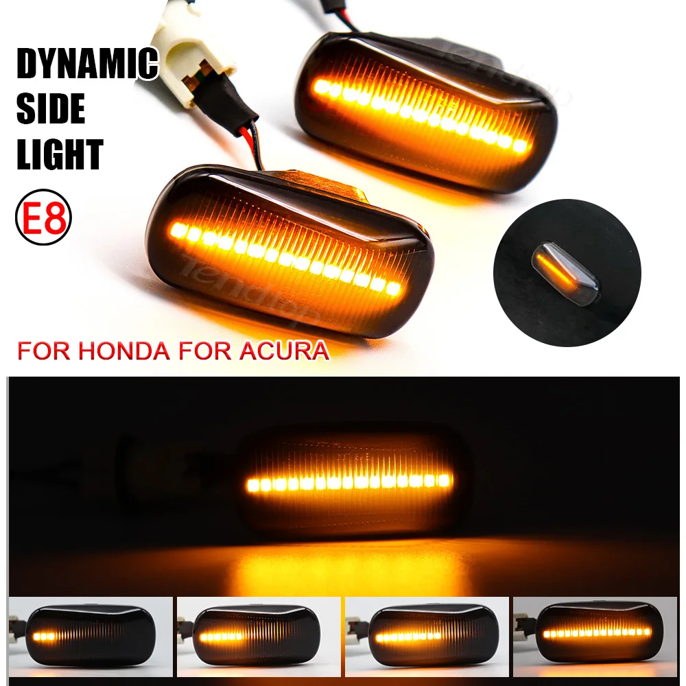2pcs Led Dynamic Side Marker Turn Signal Light For Acura Integra Type R DC2 RSX DC5 NSX NA1 NA2